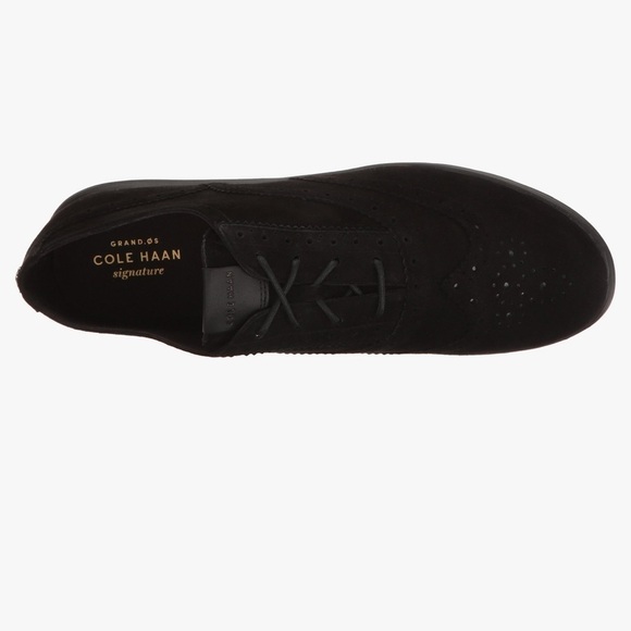 NIB Cole Haan Grand Tour Suede Wintip Oxford In Black Suede Women’s Size 9.5 - Picture 4 of 9